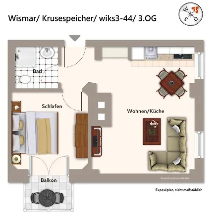 Krusespeicher Krusespeicher 3-44 Apartamento *